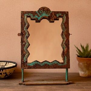 Antique Sunburst Mirror ~ See Logo on 2nd pic ~  Amazing Find 1 of 2 Swivel Tilt